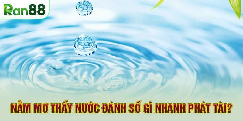 Nằm mơ thấy nước đánh số gì nhanh phát tài?